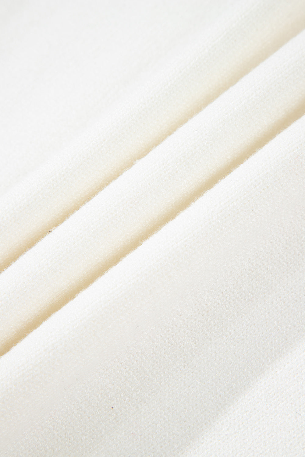 White Ethnic Geometric Colorblock Pattern Drop Shoulder Sweater